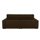 Ver imagem 5 de Sofa Retratil Reclinavel 2 Lugares 2,00 Vitória Veludo Marrom Lansofbr