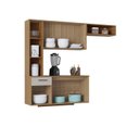 Ver imagem 5 de Cozinha Compacta 5 Portas 1 Gaveta Isis Yescasa Marrom/Cinamon/Offwhite