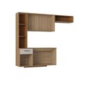 Ver imagem 4 de Cozinha Compacta 5 Portas 1 Gaveta Isis Yescasa Marrom/Cinamon/Offwhite