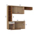 Ver imagem 3 de Cozinha Compacta 5 Portas 1 Gaveta Isis Yescasa Marrom/Cinamon/Offwhite