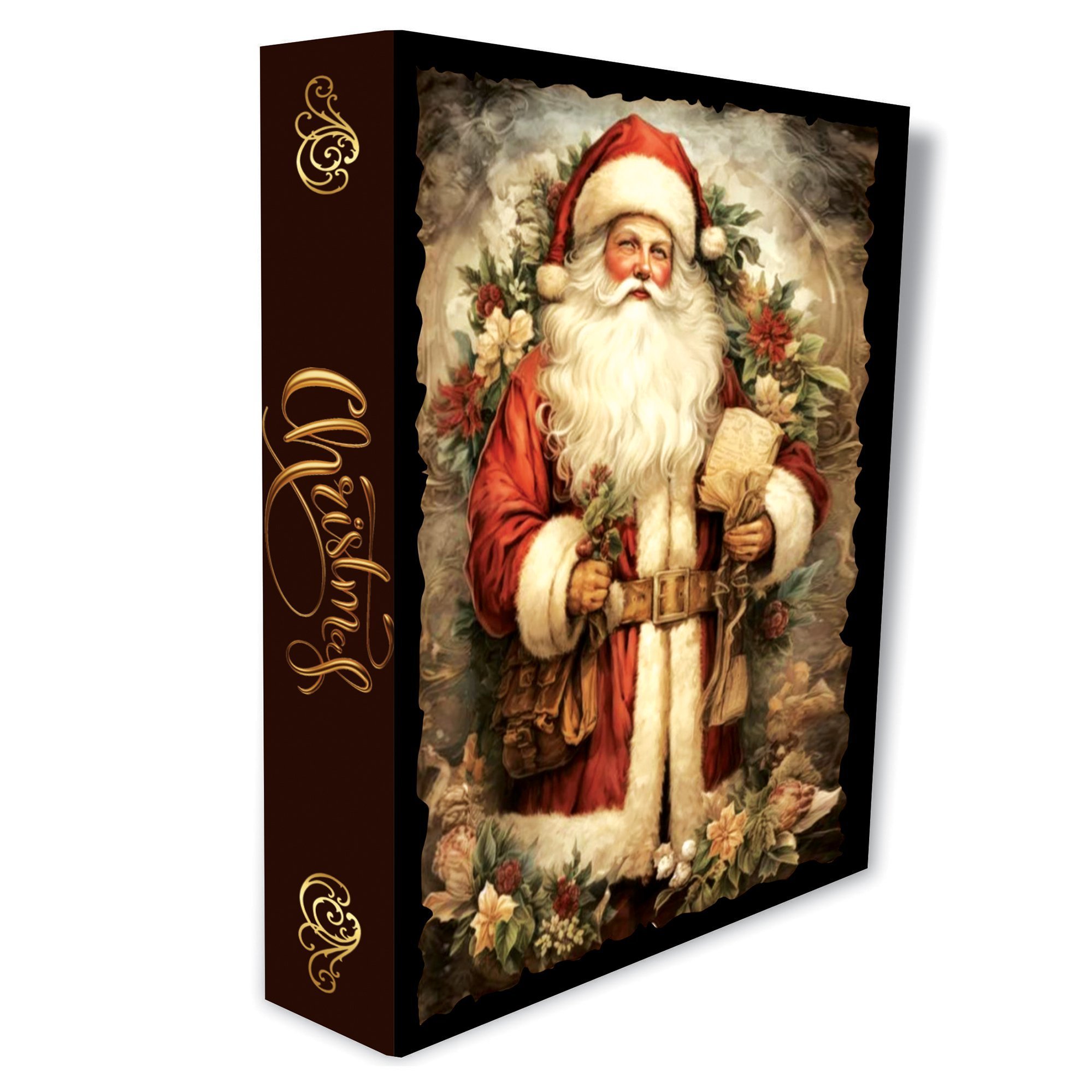 Caixa Livro Decorativo Papai Noel Christmas  32cm - 2