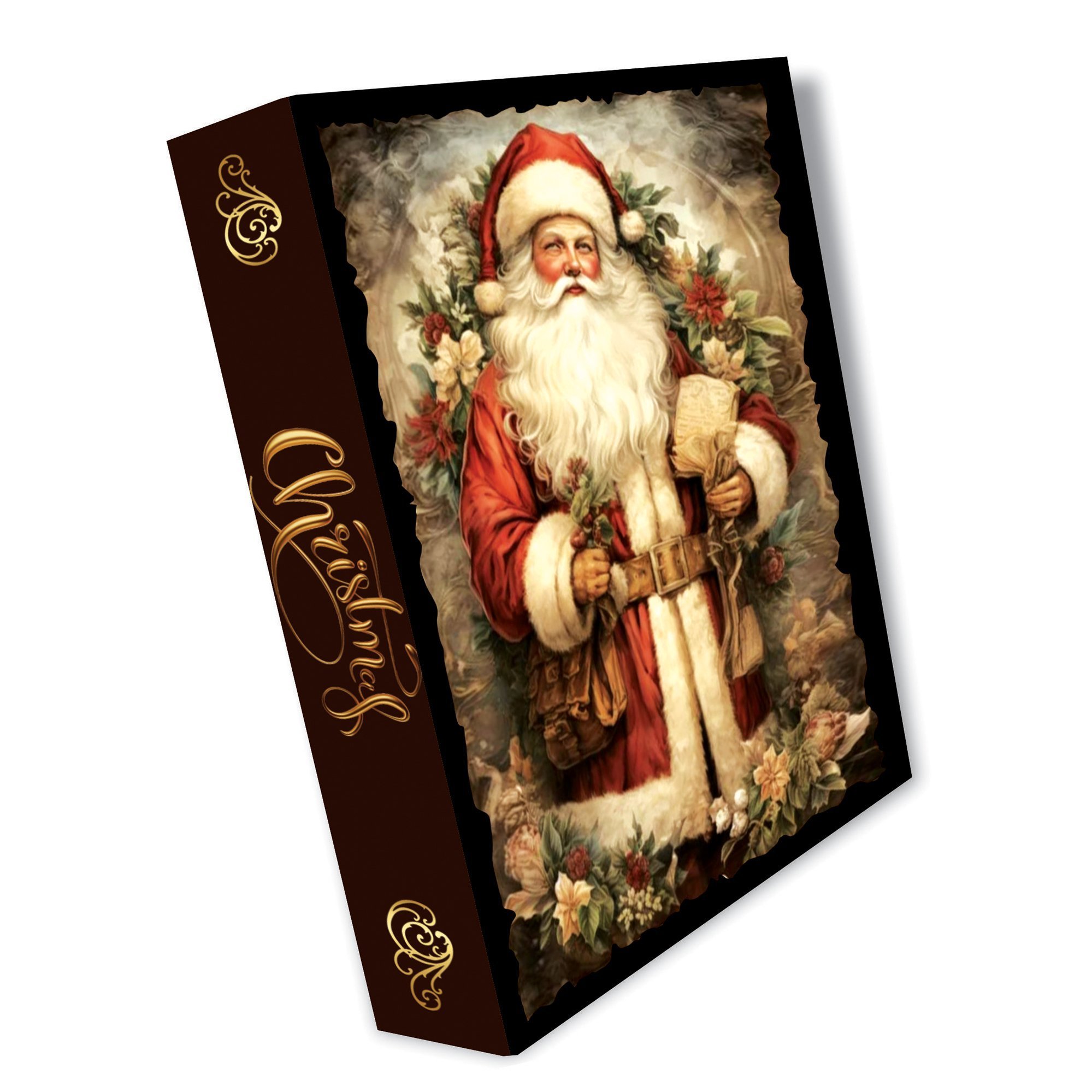 Caixa Livro Decorativo Papai Noel Christmas  32cm