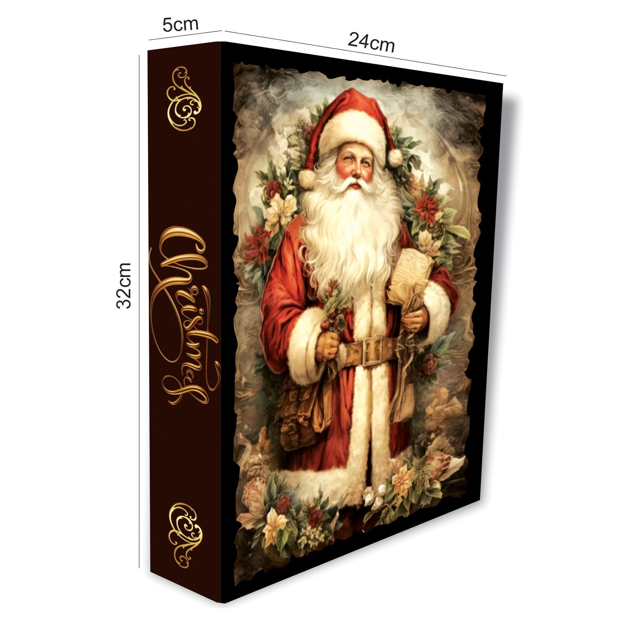 Caixa Livro Decorativo Papai Noel Christmas  32cm - 4