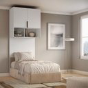 Ver imagem 1 de Ponte Modulada Cabeceira Aérea Solteiro 2 Portas 100cm 100% MDF Clean Altezza