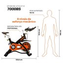 Ver imagem 5 de Bicicleta Spinning Athletic Advanced 7000BS Disco de Inércia 20kg Suporta 150kg Profissional