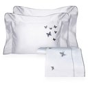 Ver imagem 2 de Jogo de Cama Queen 300 Fios Borboleta - Marken Fassi Branco/cinza