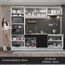 Ver imagem 6 de Armário de Cozinha Completa 270cm Branco Preto Agata Madesa 03
