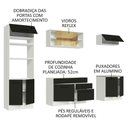 Ver imagem 5 de Armário de Cozinha Completa 270cm Branco Preto Agata Madesa 03