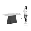 Ver imagem 2 de Mesa P- Cozinha Olivia SC119 C- Tampo Madeirado Reto 160x90cm Nature-Off White - Henn