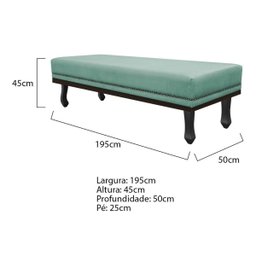 Kit Cabeceira e Calçadeira King Orlando P02 195 cm para cama Box Linho - Doce Sonho Móveis KIT CABEC - 5