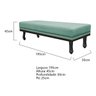 Kit Cabeceira e Calçadeira King Orlando P02 195 cm para cama Box Linho - Doce Sonho Móveis KIT CABEC - 5