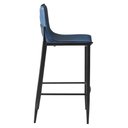 Ver imagem 4 de Kit 2 Banquetas Altas Eulália Rivatti 103 Cm (altura) em Pu Azul Entardecer com Base em Aço