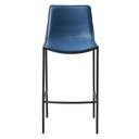 Ver imagem 3 de Kit 2 Banquetas Altas Eulália Rivatti 103 Cm (altura) em Pu Azul Entardecer com Base em Aço