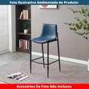 Ver imagem 6 de Kit 2 Banquetas Altas Eulália Rivatti 103 Cm (altura) em Pu Azul Entardecer com Base em Aço