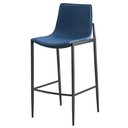 Ver imagem 2 de Kit 2 Banquetas Altas Eulália Rivatti 103 Cm (altura) em Pu Azul Entardecer com Base em Aço