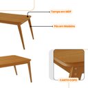 Ver imagem 5 de Mesa de Jantar Copper 180cm Madeira com 6 Cadeiras Diane Mdf Moderna Mobília