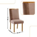 Ver imagem 3 de Mesa de Jantar Copper 180cm Madeira com 6 Cadeiras Diane Mdf Moderna Mobília