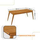 Ver imagem 4 de Mesa de Jantar Copper 180cm Madeira com 6 Cadeiras Diane Mdf Moderna Mobília