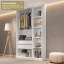 Ver imagem 5 de Guarda-Roupa Modulado sem Portas 2 Gavetas 4 Prateleiras Estante Versatille Yescasa
