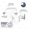 Torneira Elétrica Plus P/ Cozinha Parede Bica Horizontal 4 T Branco e Cromado 127v 4800w Durín - 3