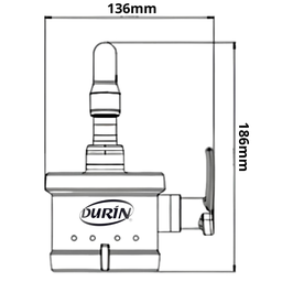 Torneira Elétrica Plus P/ Cozinha Parede Bica Horizontal 4 T Branco e Cromado 127v 4800w Durín - 2