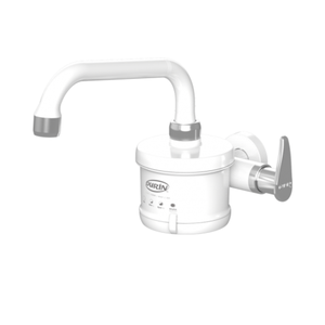 Torneira Elétrica Plus P/ Cozinha Parede Bica Horizontal 4 T Branco e Cromado 127v 4800w Durín