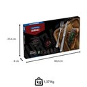 Ver imagem 3 de Jogo para Churrasco Tramontina Zurique em Aço Inox Facas Jumbo Fio Serrilhado Alto Brilho 12 Peças