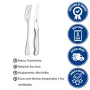 Ver imagem 2 de Jogo para Churrasco Tramontina Zurique em Aço Inox Facas Jumbo Fio Serrilhado Alto Brilho 12 Peças