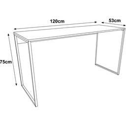 Escrivaninha Industrial Grécia 120x53 Ferro Branco Tampo Branco - 4