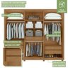 Guarda Roupa Casal 6 Portas 5 Gavetas Únique Móveis Lopas - 5