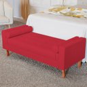 Ver imagem 2 de Recamier Baú Félix Solteiro 160 cm Suede - ADJ Decor - Vermelho