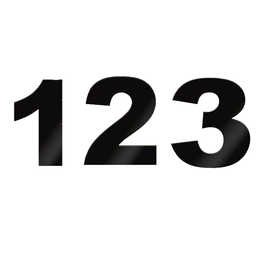 Número Residencial Kit 3 Und em Acm com Dupla Face 3m Preto - 1