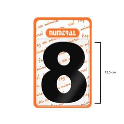 Número Residencial Kit 3 Und em Acm com Dupla Face 3m Preto - 3