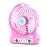 Mini Ventilador Portátil Mesa Usb com 3 Velocidades Potente Rosa - 5