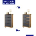 Ver imagem 2 de Cômoda Sole 4 Gavetas Titanium-Freijó - Móveis Albatroz Titanium-Freijó