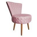 Ver imagem 2 de Poltrona Decorativa Royal Metalasse de Luxo Slk Decor Rosa Claro