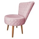 Ver imagem 3 de Poltrona Decorativa Royal Metalasse de Luxo Slk Decor Rosa Claro