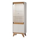 Ver imagem 3 de Cristaleira para Sala de Jantar 2 Portas 3 Prateleiras MDP com Gaveta Off White Mais de Casa