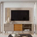 Ver imagem 3 de Bancada Com Painel Tv 65'' Cronos - Madetec Fendi/Naturale