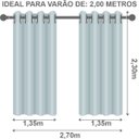 Ver imagem 6 de Cortina Blecaute Xadrez Bege 2,70m X 2,30m - Eddi Casa
