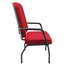 Ver imagem 3 de Cadeira de Escritório Recepção com Braço Fixa Preta Magno P03 Crepe Vermelho - Lyam Decor