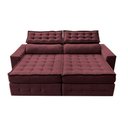 Ver imagem 5 de Sofá Retrátil e Reclinável 2,15m Cama inBox Big Puffer com SoftGel D40 Velupluma Vinho