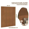 Painel Ripado Placa 220 cm x 250 cm MDF E MDP Nature Linea Brasil - 4