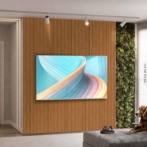Painel Ripado Placa 220 cm x 250 cm MDF E MDP Nature Linea Brasil