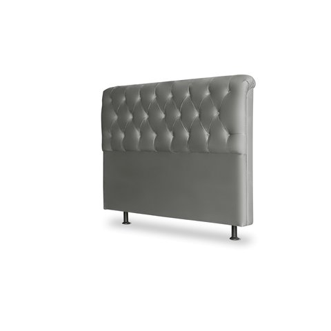 Cabeceira De Cama Box Emilia King 195cm X 118cm Suede Cinza Ms Decor