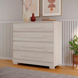 Cômoda 4 Gavetas Espaçosas Mdf Vanilla Miray Shop Jm