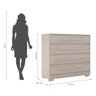 Cômoda 4 Gavetas Espaçosas Mdf Vanilla Miray Shop Jm - 4