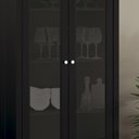 Ver imagem 3 de Cristaleira C/ Iluminação 2 Portas 1 Gaveta Ditália Preto