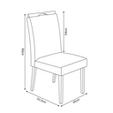 Ver imagem 4 de Kit 4 Cadeiras de Jantar Madeira Maciça em Linho Heloísa Cor da Estrutura:mel;cor do Assento:cinza L