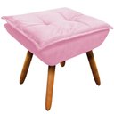 Ver imagem 6 de Conjunto Poltrona Puff e Namoradeira Pés Palito Charger Suede Rosa - Gran Belo